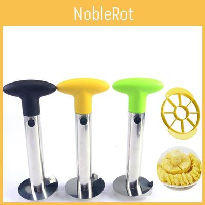 Ocelový kráječ a vykrajovač ananasu se snadno použitelnou škrabkou pro milovníky ovoce**