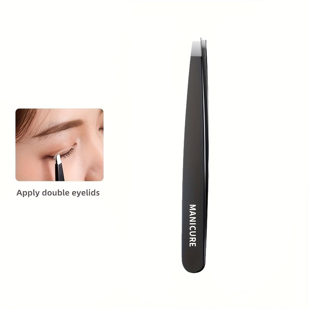 Eyebrow ClipStainless Steel Tweezer Set Ultra-Precise Slant Pointed Flat & Angled Tips for Effortless Eyebrow Shaping Splinter