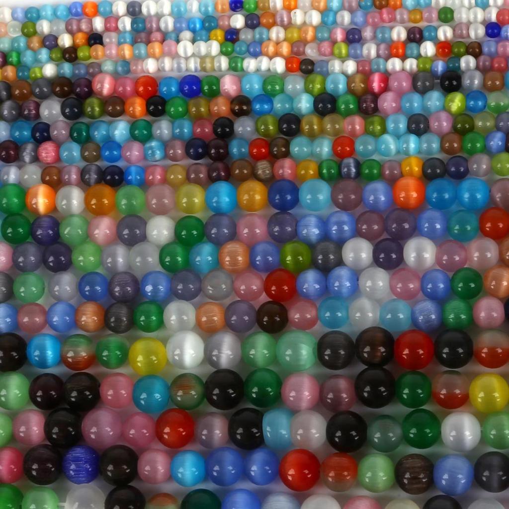 Mix Farbe Hochwertige Cat Eye Perlen Glatte Runde Perlen Für Schmuck Machen DIY Armband Halskette Ohrring