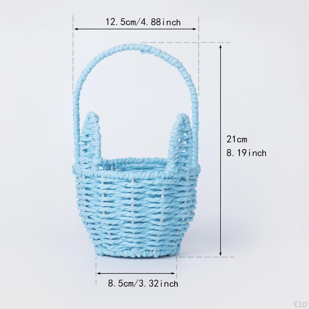 Bunny Basket for Easter And Flower Girl Use, Storage Events Home