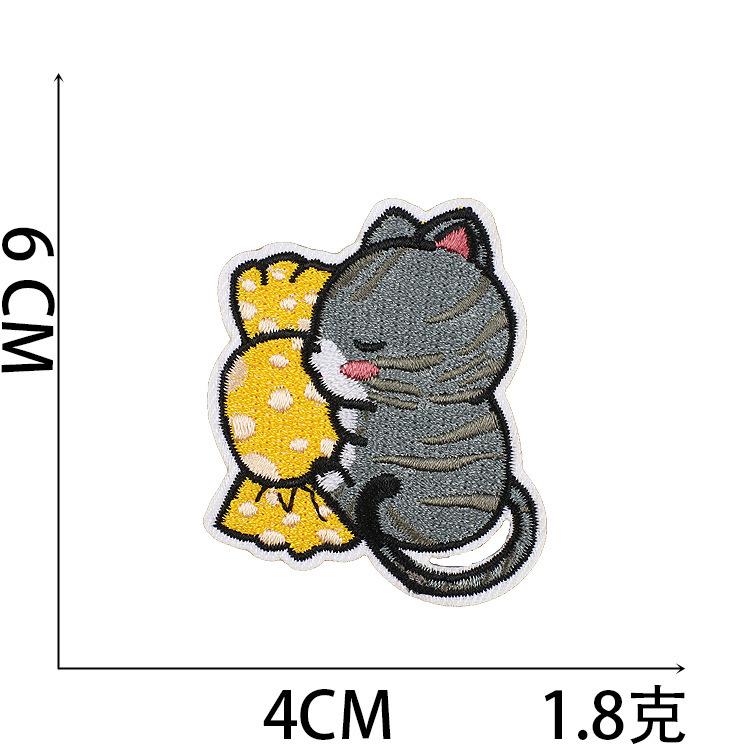 New Cat Family Computer Embroidery Cloth Sticker Cartoon Kitten Patch Sticker Clothes Decoration Embroidery Chapter Label Ironing