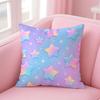 Pastel Rainbow Gradient Cushion Cover Linen Cushion Cover Soft Decorative Case For Sofa Home Decor