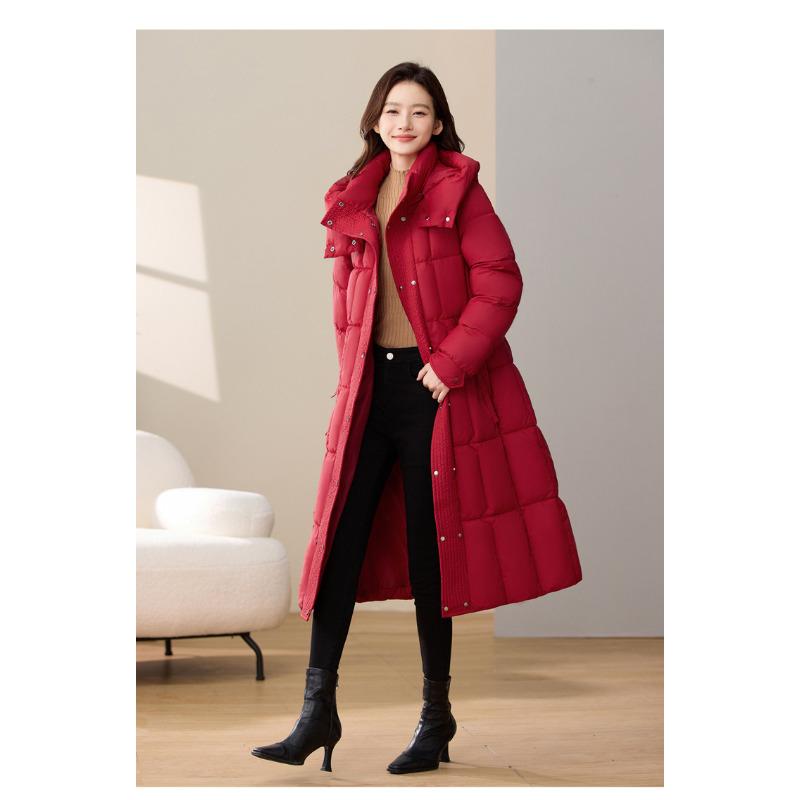 

New Long Cotton Clothes Women s Autumn and Winter New Fashion Foreign Style Hooded Thickened Warm Women s Cotton Coat M