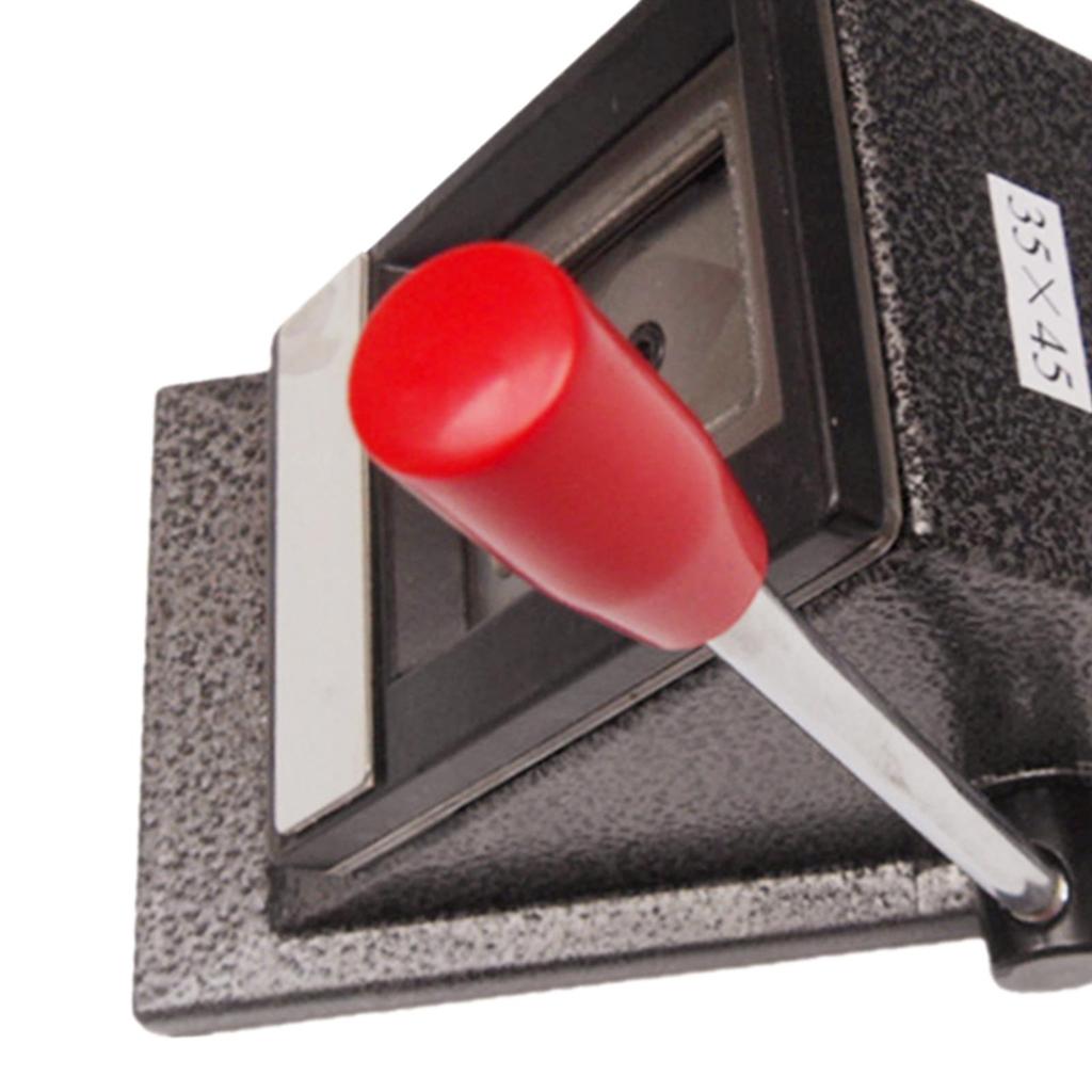 Manual Photo Cutter Punch Badge Button Maker 35x45mm Credit Card Cutting for Home Office PVC