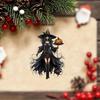 Pendentif Sorcière Gothique Acrylique 2D Ornement à Suspendre pour Voiture Ornement de Rétroviseur pour Halloween et les Amoureux du Gothique