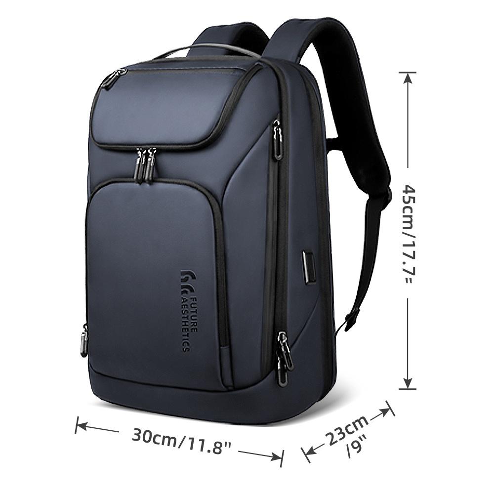 Heroic Knight Business Backpack for Men Waterproof Travel 17.3" Laptop Backpack  High Capacity Multifunctional Pack USB Charging
