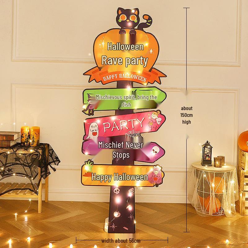 Halloween Pumpkin Lantern Board Standee for Outdoor/Kindergarten Decorations