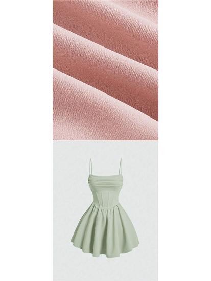 New Summer Fashion Evening Gown: Sexy Solid Color Pleated Dress with Back Zipper & Spaghetti Straps