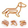 Shape Cute Golden Customization Paper Clamps Dachshund Paper Clips Bookmark Clip Gold Paper Clip