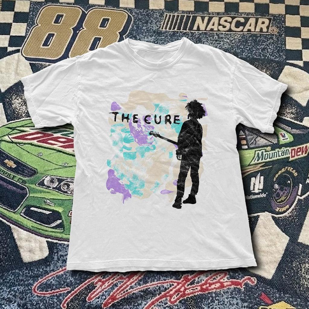 Sommer Neu Vintage Rock Punk T-Shirts Retro Band The Cure Grafik T-Shirt Lässig Locker Streetwear Print T-Shirt Fans Geschenk Unisex