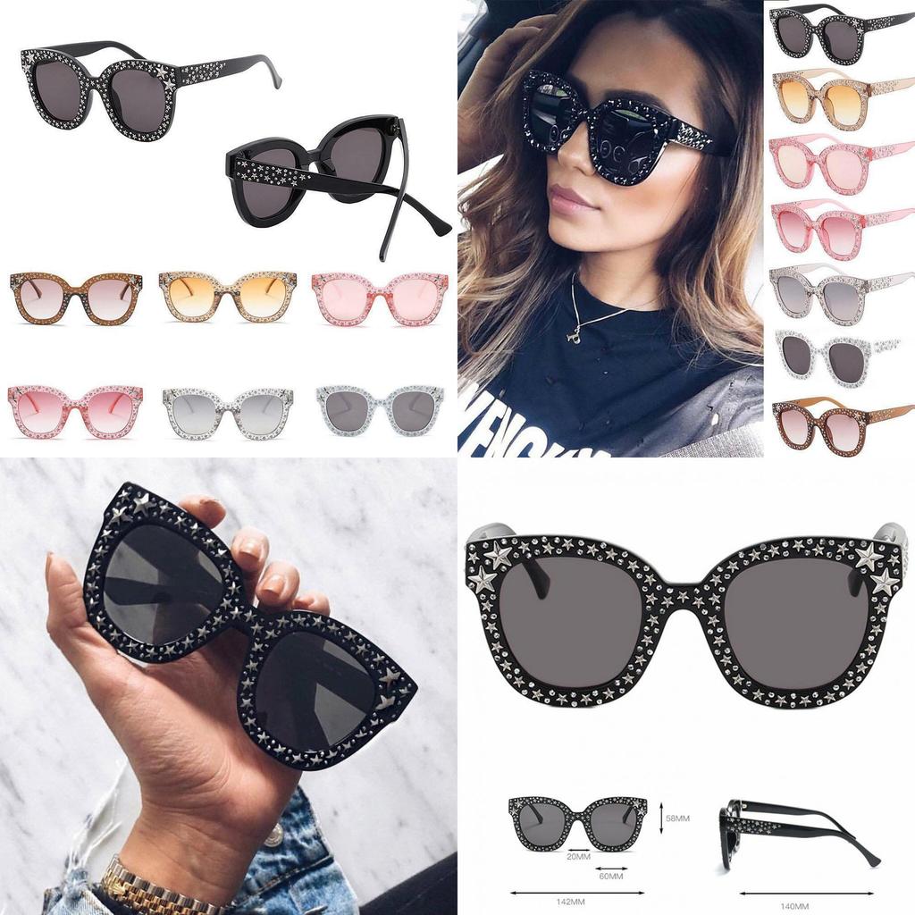 Luxurious Oversized Square Frame Bling Rhinestone Sunglasses With Premium Uv Protection