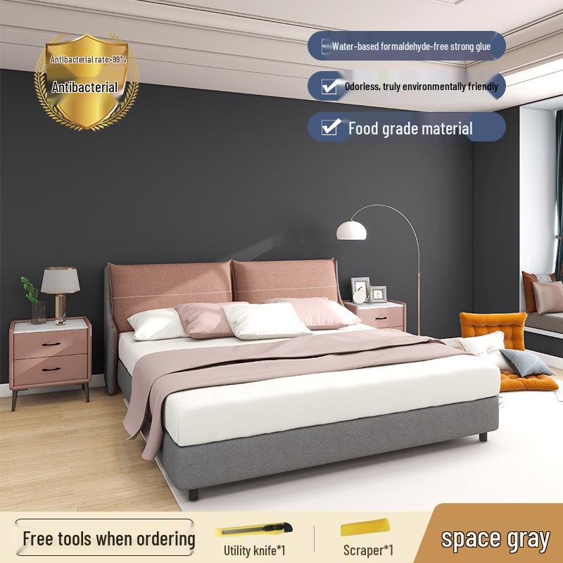 Morandi Solid Color Self-Adhesive Chinese Style Wall Stickers for Dorms and Bedrooms