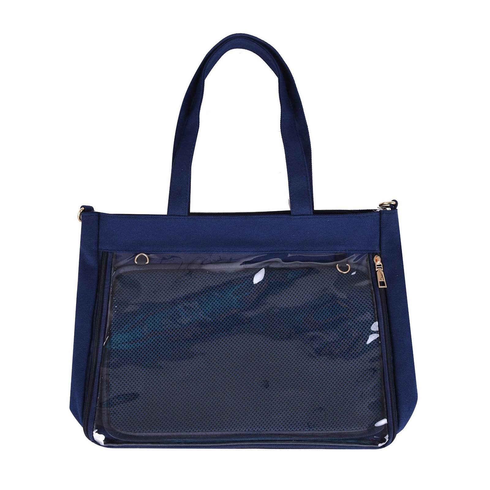 Cute Ita Bag Handbag for Girls Shoulder Bag Women Transparent Messenger Bag Anime Satchels DIY Crossbody Bag Purse Ins темно-синий