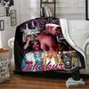 Tupac Shakur Hip‑hop Rapper Vintage Collage Print Flannel Blanket Soft Warm Throw Blanket for Sofa Bed Living Room