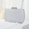High-end Textured Square Hard Box Evening Clutch Sparkling Rhinestone Decor Chain Crossbody Handbag Women Formal Dress Purse For Banquet Wedding
