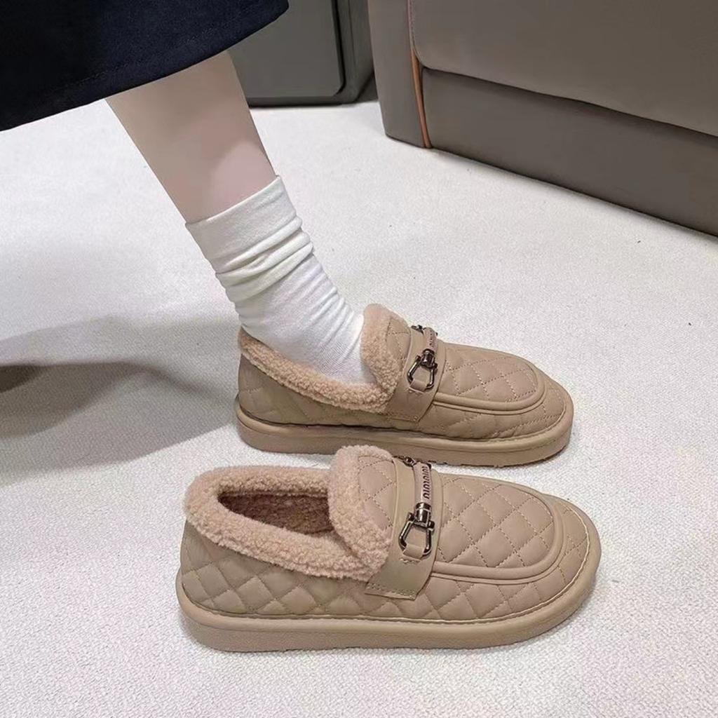 Ladies, Warm Shoes, Cotton Shoes, Non Slip Shoes, Wear-resistant, Comfortable Shoes, Soft Soled Shoes, Plush Cotton