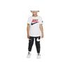Nike Letter Print Crew Neck Pullover Sports Short Sleeve T-Shirt Kids Tops White DX7633-100