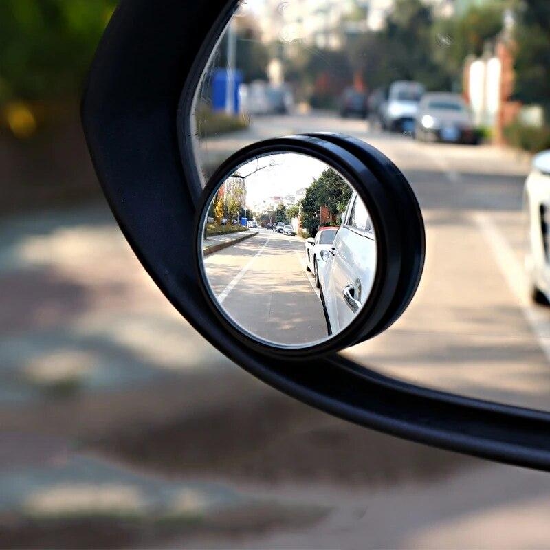 2 peças Espelho retrovisor para ponto cego de carro Espelho de chuva multifuncional 2 em 1 Cobertura de chuva para dias chuvosos Visão expansível Segurança Condução