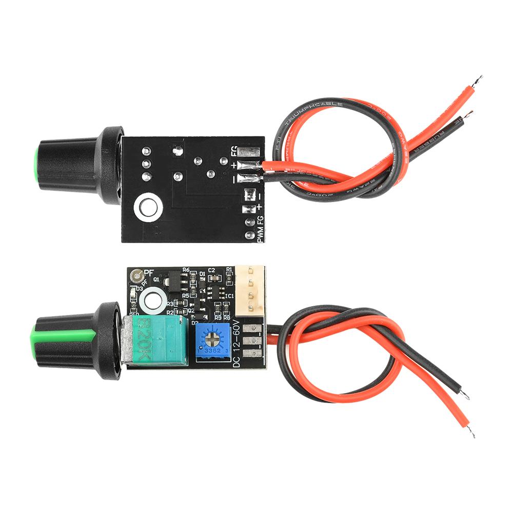 

DC 12-60V Manual 4 Wire 3A PWM Fan Speed Regulator with Switch Fan Speed Reduction and Noise Reduction