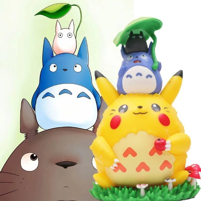 Adorable Pokemon Pikachu My Neighbor Totoro Decorative Character Figure Model Toy For Collectors