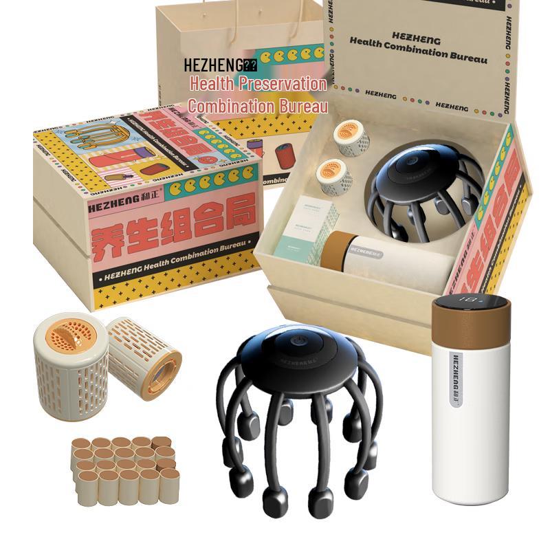 Hozheng Head Decompression Massager Gift Set CN plug (adapter included)