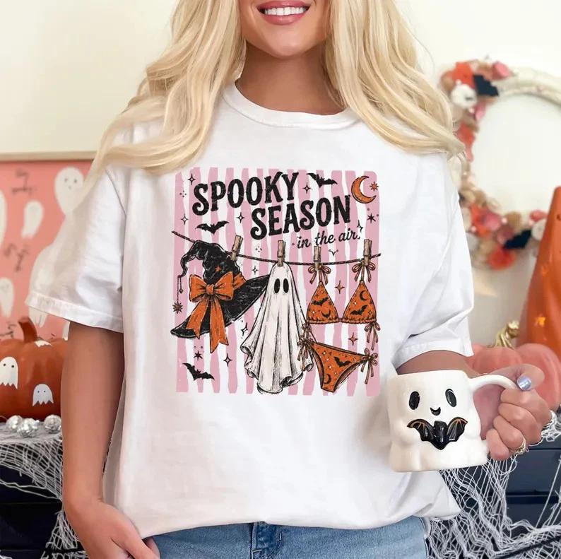 Halloween Spooky Season Season T shirt Gift For Friends L