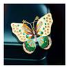 European and American vintage exaggerated rhinestone colored dripping butterfly brooch, chest flower girl