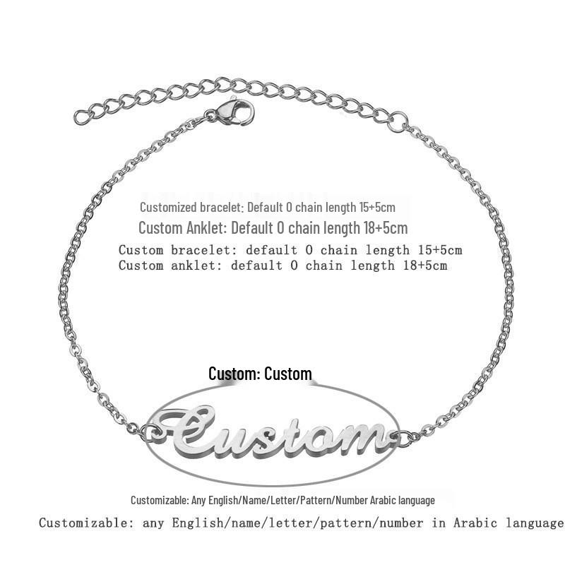 DIY personalizovaná súprava náhrdelníka a náramku z nehrdzavejúcej ocele s náušnicami