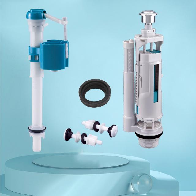high quality flush valve replacement flushing mechanism toilet accessories fill valve cistern tank manual dual flush repair kit белый