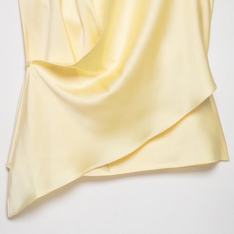 Top bustier en satin de soie mode euro-américain Printemps 2026