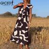 Women's Fashion Summer Spring  Short Sleeve V-Neck Casual Dresses
