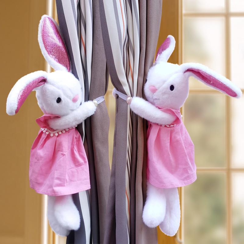 Bella Wear Dress Rabbit Curtain Tieback Animal Doll Toy Childrens Room Decor