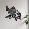 One Piece Fish Metal Wall Art Fish Statue Mural Weather Resistant Garden Decor Patio Fence Sculpture Christmas New Year Gift