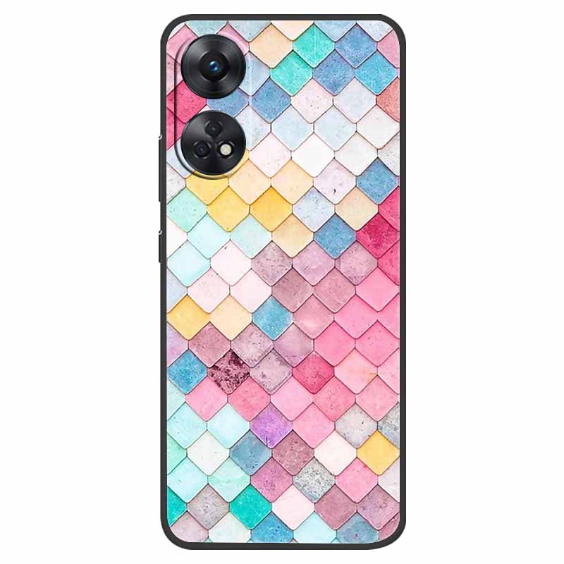 Case For Oppo Reno 8T Cover Black Silicone Soft Phone Back Cases for Oppo Reno8 T 4G Fundas Reno8T CPH2481 6.43" Lovely Fundas