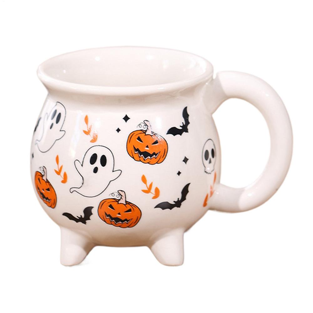 Halloween Mug Halloween Ceramic Coffee Mug Spooky Water Drinkware Trick Or Treat Decor for Kitchen Restaurant Hotel Farmhouse
