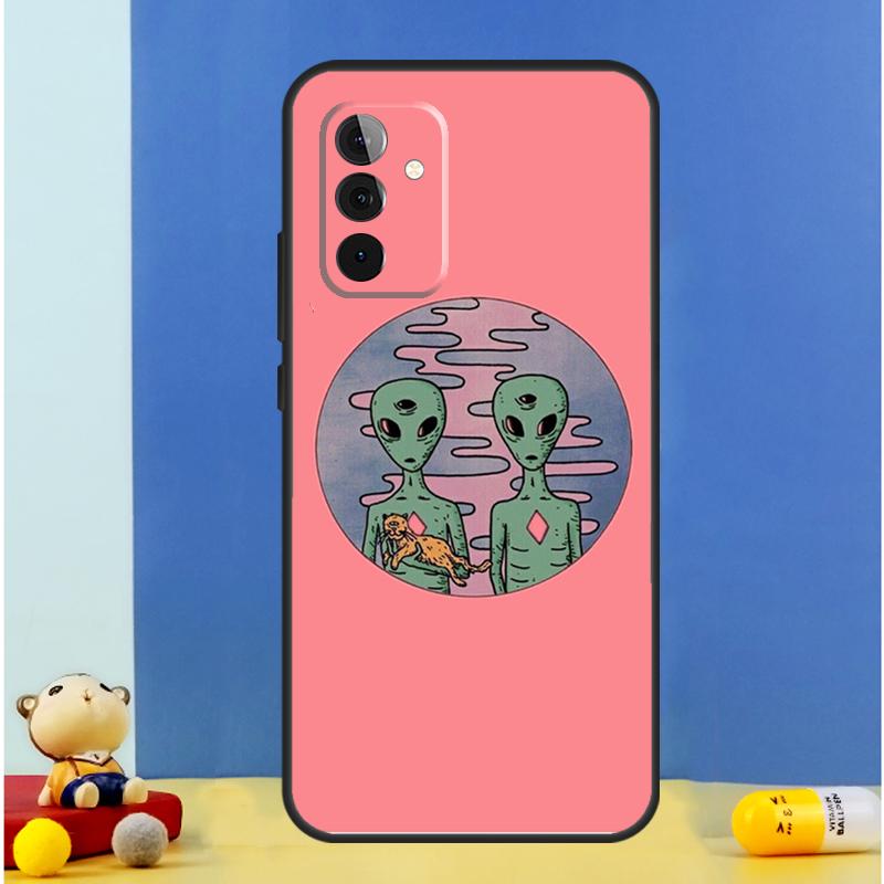 Aesthetics Cartoon Alien Space Case For Samsung Galaxy A16 A36 A56 A06 A54 A34 A14 A13 A53 A12 A22 A32 A52 A35 A17 A15 A55