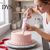 Easy Grip Icing Dispenser Cake Decorating Kit with 8 Interchangeable Nozzles, Cream Frosting Decorator Tool, Transparent Handheld Tool Barrel