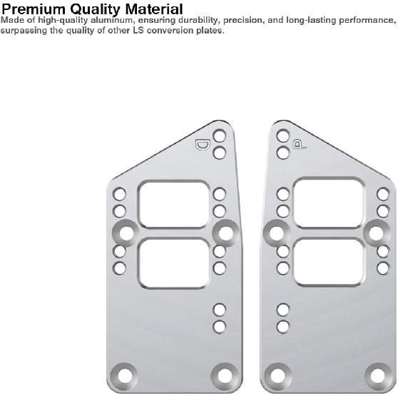 LS Swap Motor Mounts Adapter Plates - LS Conversion Adjustable Universal Swap Bracket Small Block,SBC Vehicle to LS Engine LS1 LS3 LS2 LQ4 LQ9 LS6