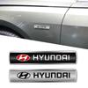 Car Wing Side Badge Body Fender Stickers Metal Auto Decals Decor For Hyundai Tucson Elantra Accent Veloster i20 i30 i10 ix35 i40 R1