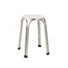 Stainless Metal Stool Compact Stackable Minimalist Furniture for Kitchen, Dining Room, Market