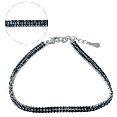 Bransoletka srebrna z cyrkoniami (1985151)