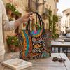  Bohemian Ethnic Print Large Tote Bag Casual All-match Shoulder Bag for Daily Use