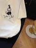 Women's White Embroidered Puppy Short Sleeve T-shirt - Spring 2025 Casual Top