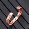 Vinterly Magnetic Pure Copper Bracelets Vintage Twisted Open Cuff Adjustable Bangle Health Energy High Magnet  Jewelry for Women