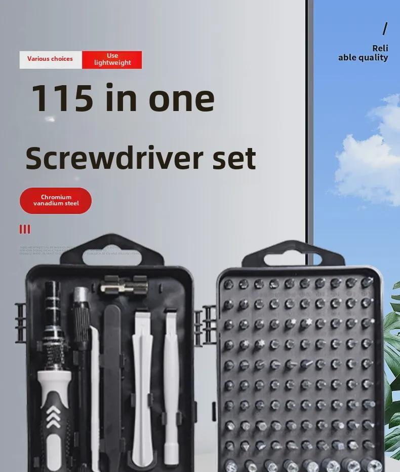 Sada přesného magnetického šroubováku 115 v 1 pro opravu hodinek a mobilních telefonů