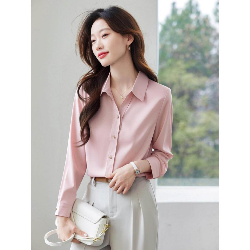 Elegant Temperament Long-sleeved Shirt for Women
