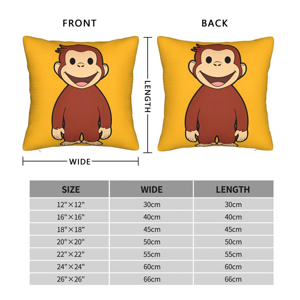 Pillow Case Cartoon Monkey C-Curiouss Georges Soft Pillow Cover For Sofa Car Home Decor Fashion Pillowcases