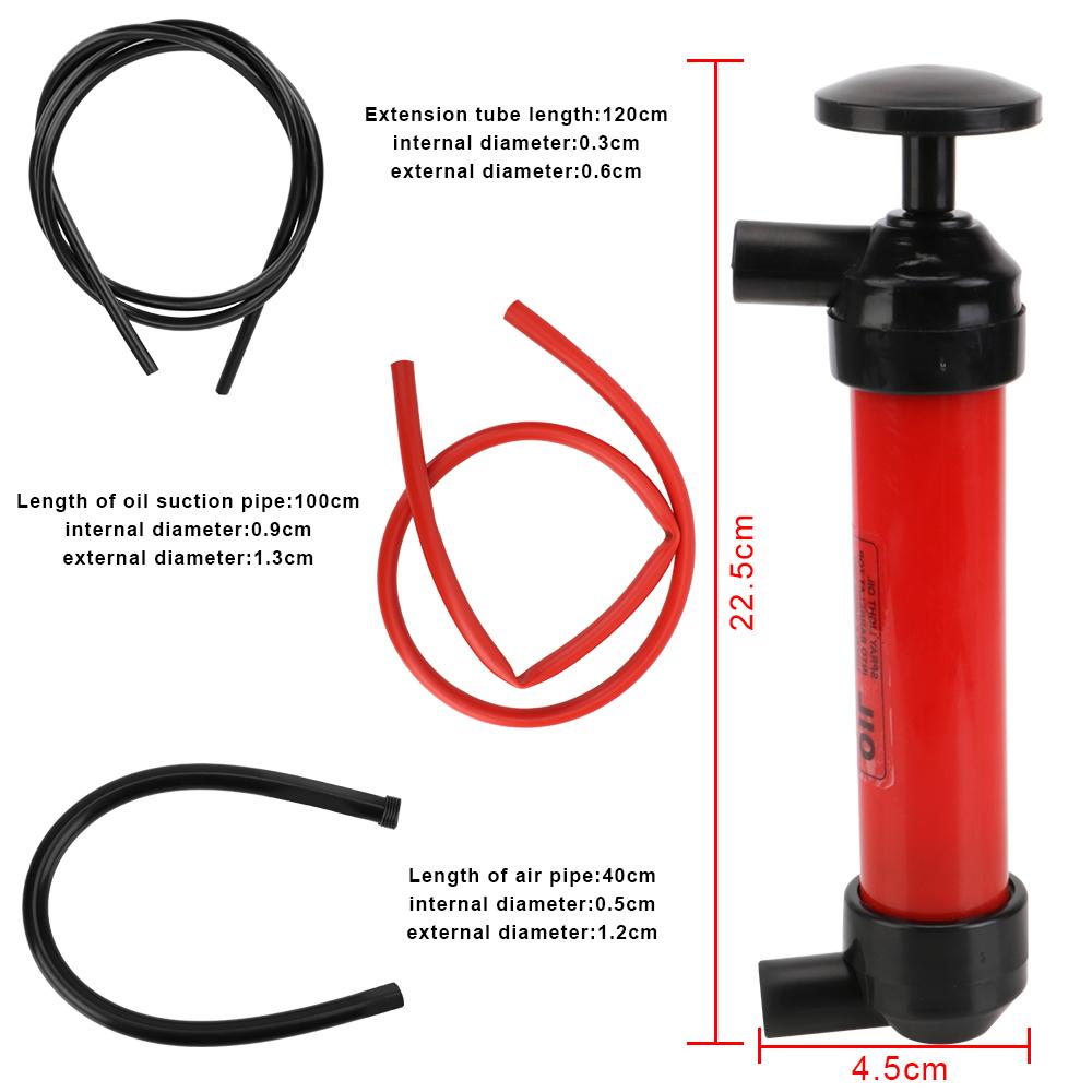 Sucking Pipe Car-styling For Pumping Fuel Gas Liquid Water Manual Oil Pump Siphon Sucker Transfer Vacuum Hand Pumps