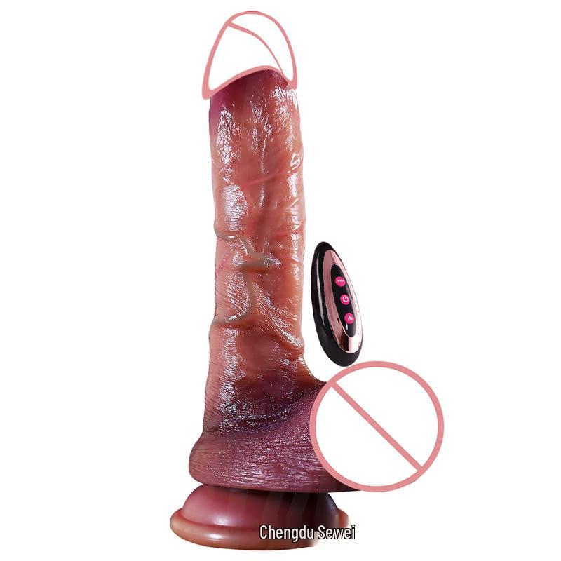 Vibrator electric telescopic cu încălzire pentru plăcerea femeilor