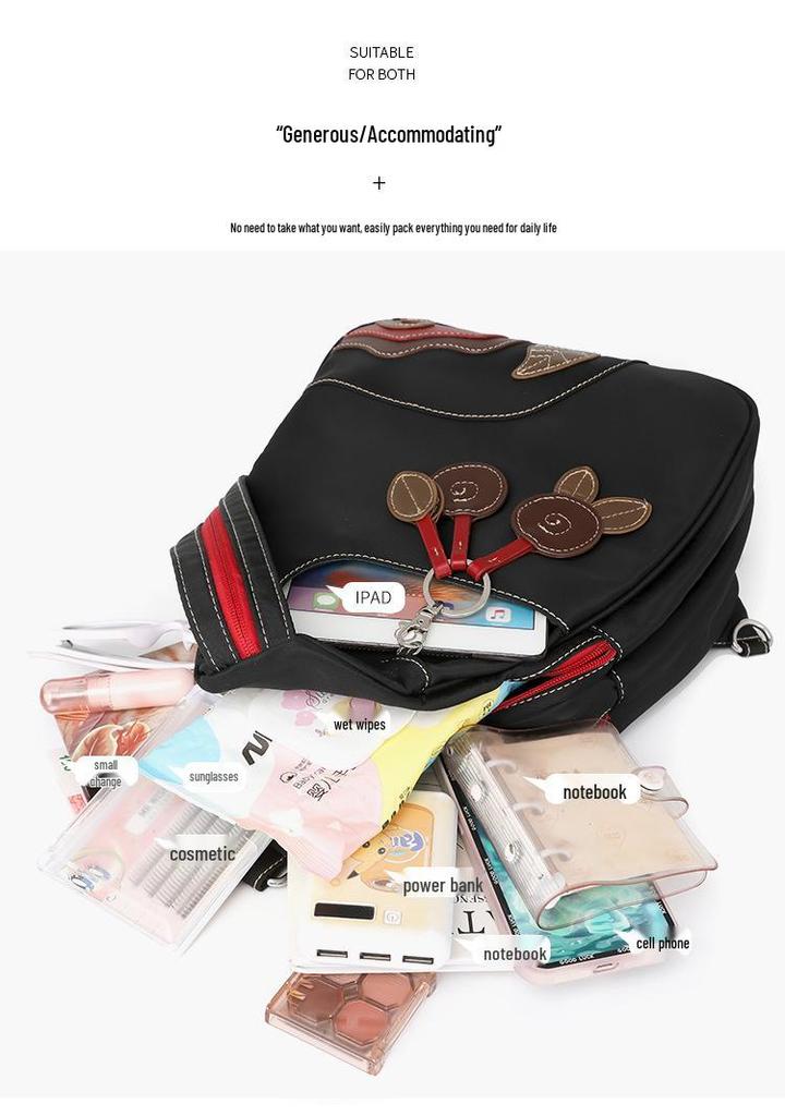 Fashionable Korean Style Waterproof Oxford Crossbody Backpack: Lightweight, Versatile, Large Capacity, Multi-functional